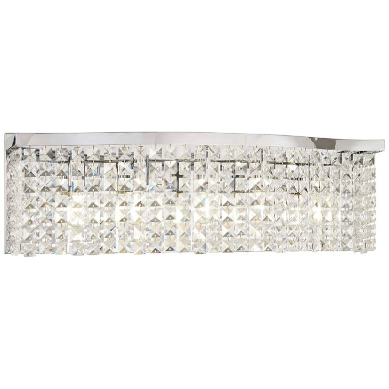 Image 1 Concentus 26 inch Wide Chrome and Crystal Bath Light