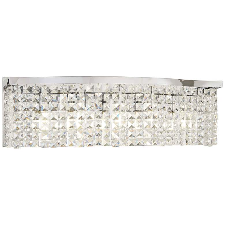 Image 1 Concentus 26" Wide Chrome and Crystal Bath Light