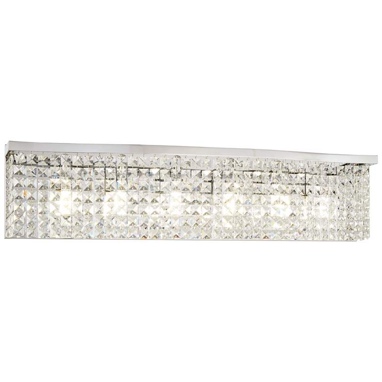 Image 1 Concentus 33 inch Wide Chrome and Crystal Bath Light