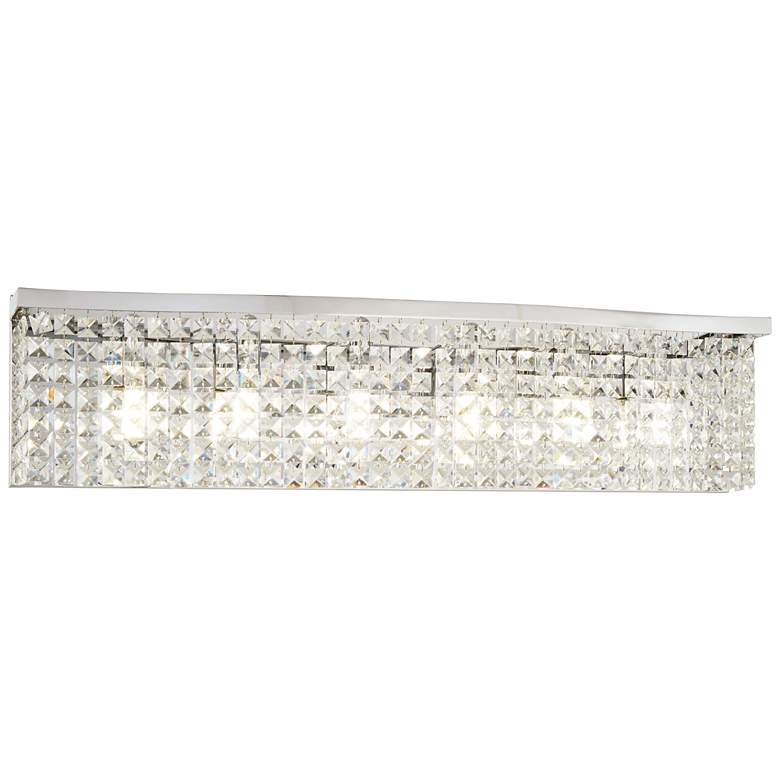 Image 1 Concentus 33" Wide Chrome and Crystal Bath Light
