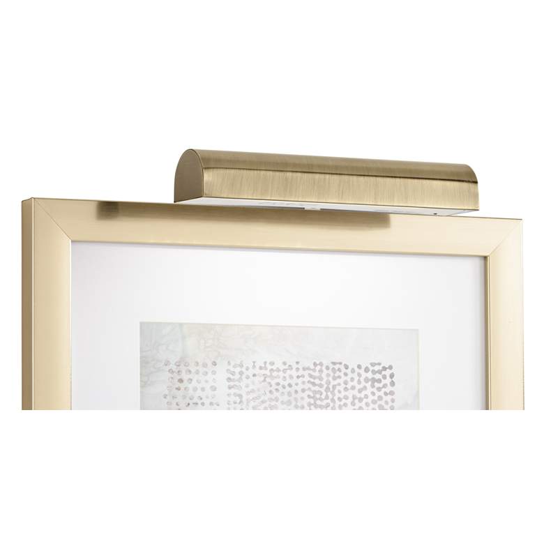 Image 3 Concept 11 1/2" Wide Brass Cordless Battery Powered LED Picture Light