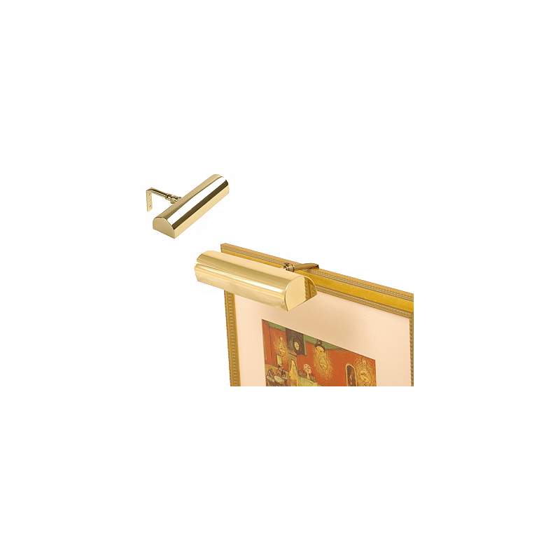 Image 1 Concept 8" Wide Polished Brass Cordless Picture Light