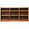 Concepts in Wood 36" High Dry Oak Wood 9-Shelf Bookcase