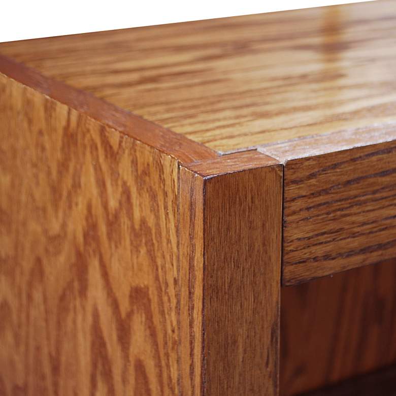 Image 2 Concepts in Wood 36" High Dry Oak Wood 9-Shelf Bookcase more views