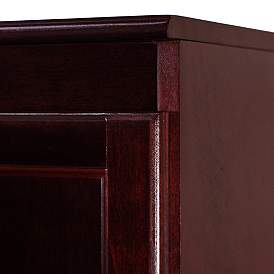 Image2 of Concepts in Wood 60" High Cherry Wood 4-Shelf Storage Cabinet more views
