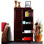 Concepts in Wood 60" High Cherry Wood 4-Shelf Storage Cabinet
