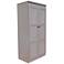 Concepts in Wood 60" High Coastal White Wood 4-Shelf Storage Cabinet