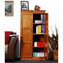 Concepts In Wood 60" High Dry Oak Wood 4-Shelf Storage Cabinet