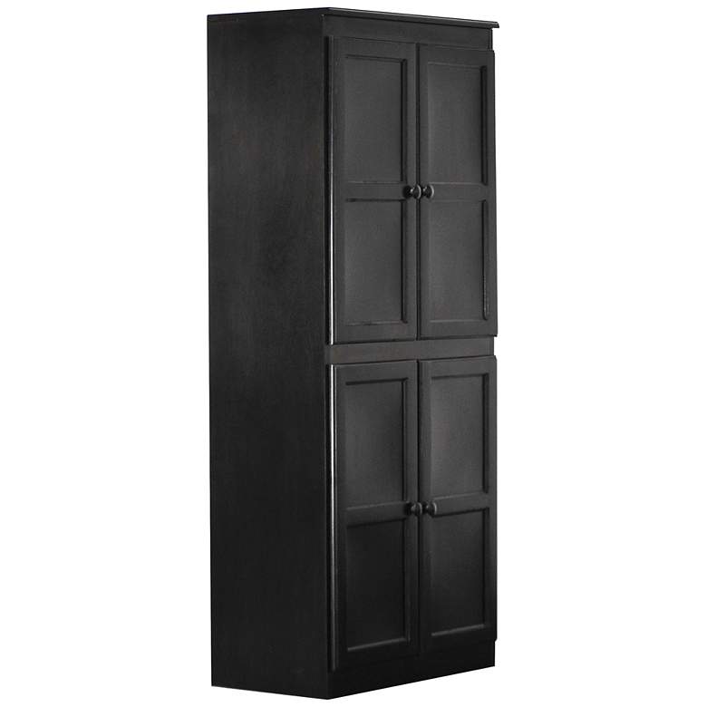 Image 1 Concepts in Wood 72 inch High Espresso Wood 5-Shelf Storage Cabinet