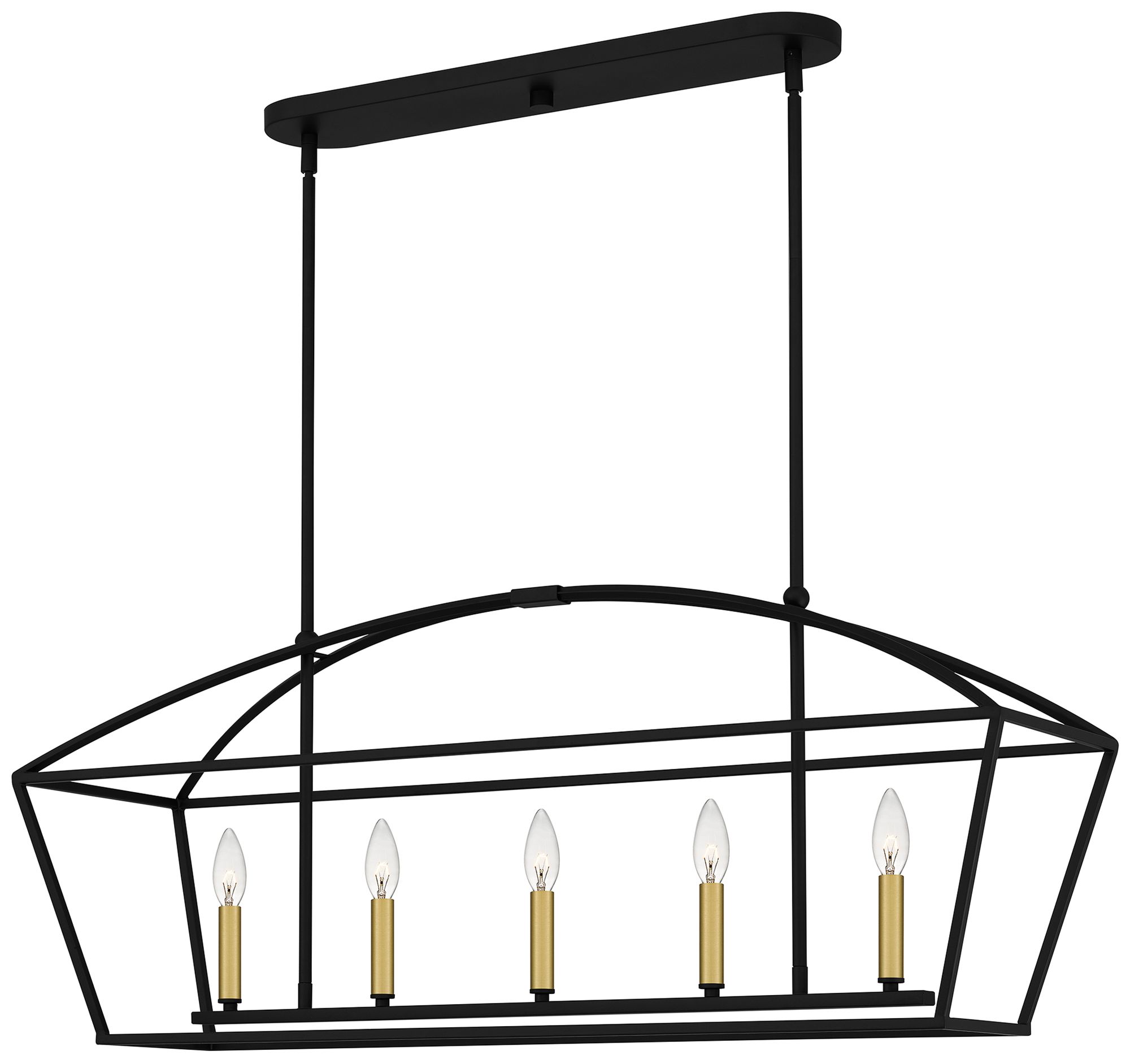 Concho Bay 5Light Matte Black Island Light 899R2 Lamps Plus
