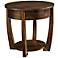 Concierge 26" Wide Medium Brown Finish Round End Table