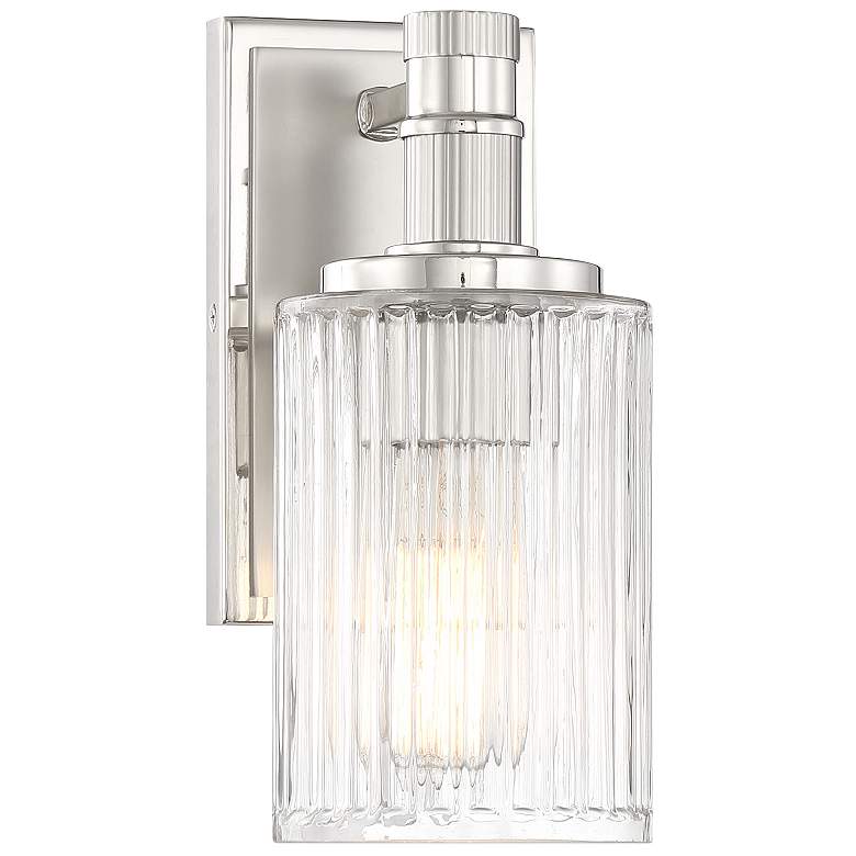 Image 1 Concord 1-Light Bathroom Vanity Light in Silver and Polished Nickel
