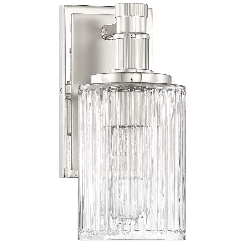 Image 2 Concord 1-Light Bathroom Vanity Light in Silver and Polished Nickel more views