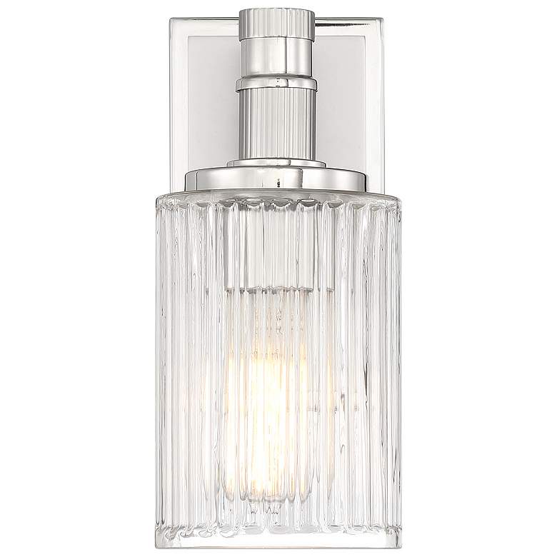 Image 3 Concord 1-Light Bathroom Vanity Light in Silver and Polished Nickel more views