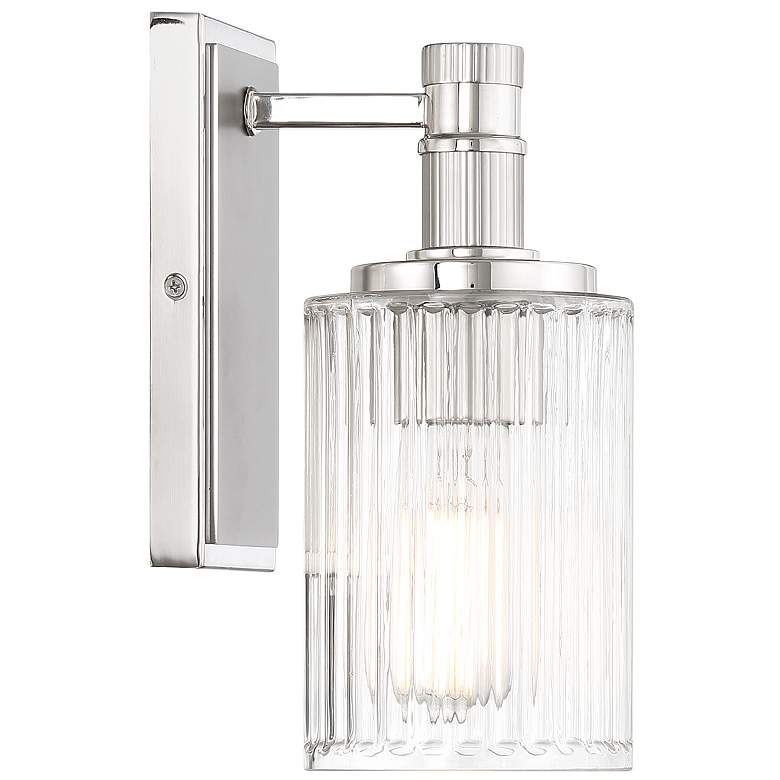 Image 5 Concord 1-Light Bathroom Vanity Light in Silver and Polished Nickel more views