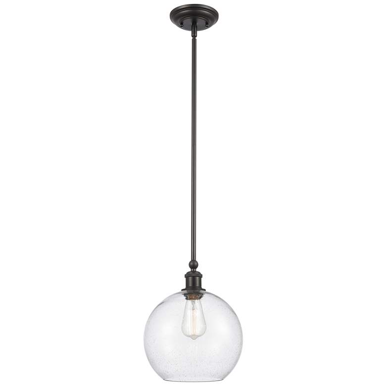 Image 1 Concord 10" Matte Black Mini Pendant w/ Seedy Shade