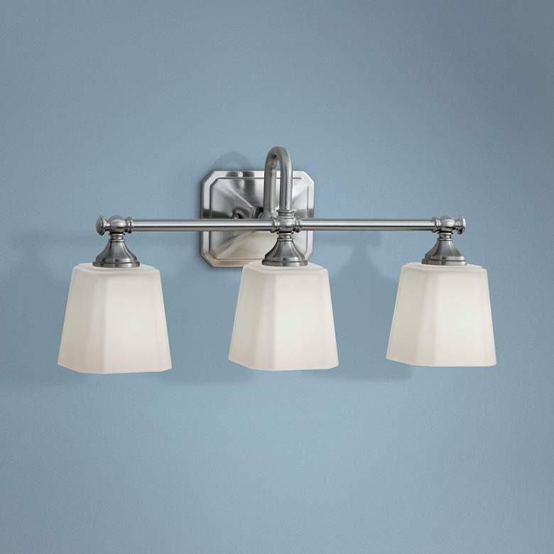 Image 1 Concord 3-Light 21 inch Wide Brushed Nickel Bath Light