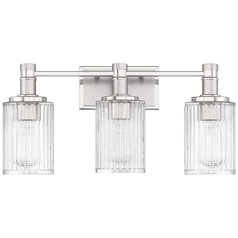 Image 2 Concord 3-Light Bathroom Vanity Light in Silver and Polished Nickel more views