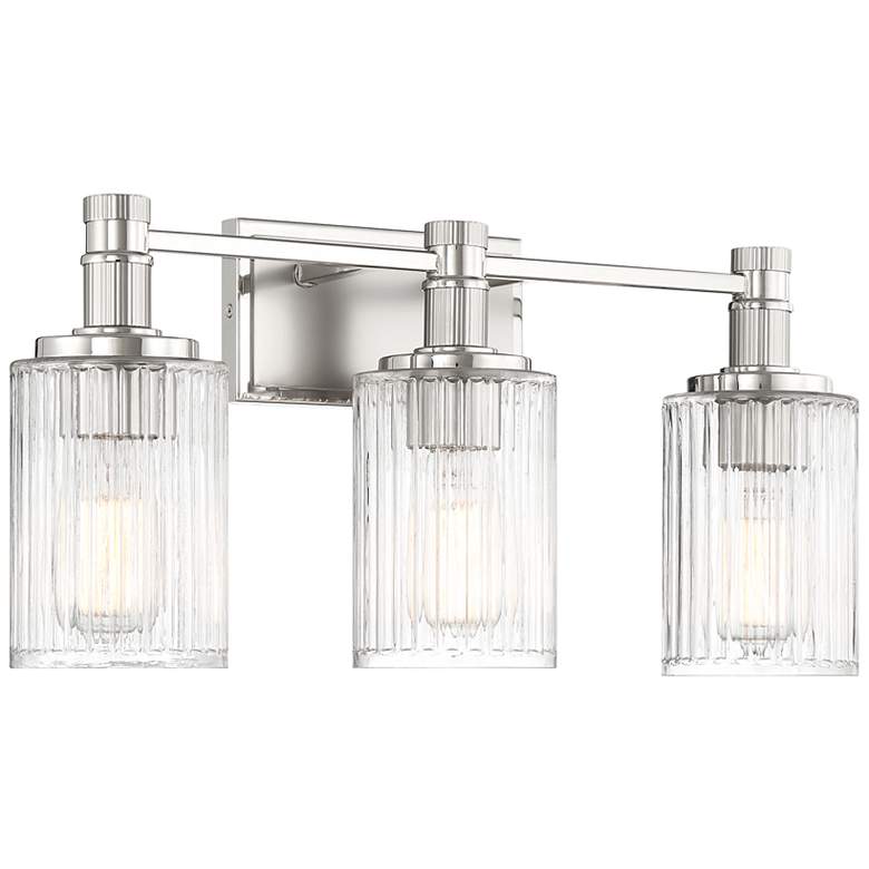Image 3 Concord 3-Light Bathroom Vanity Light in Silver and Polished Nickel more views