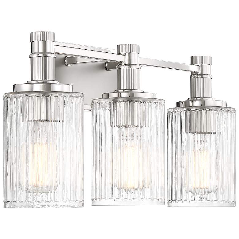 Image 4 Concord 3-Light Bathroom Vanity Light in Silver and Polished Nickel more views