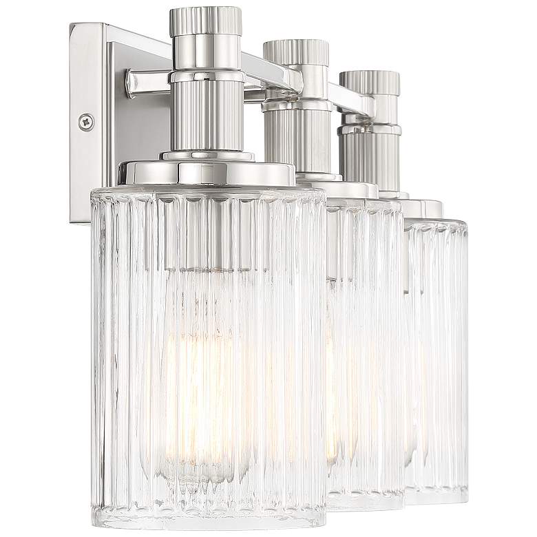 Image 5 Concord 3-Light Bathroom Vanity Light in Silver and Polished Nickel more views