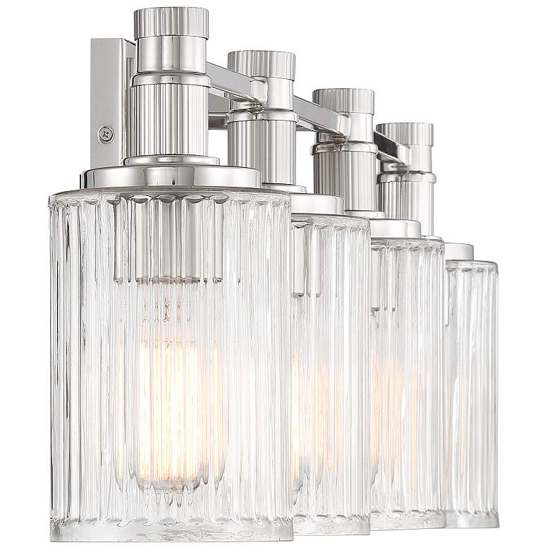 Image 5 Concord 30 3/4" Wide Polished Nickel 4-Light Bath Light more views