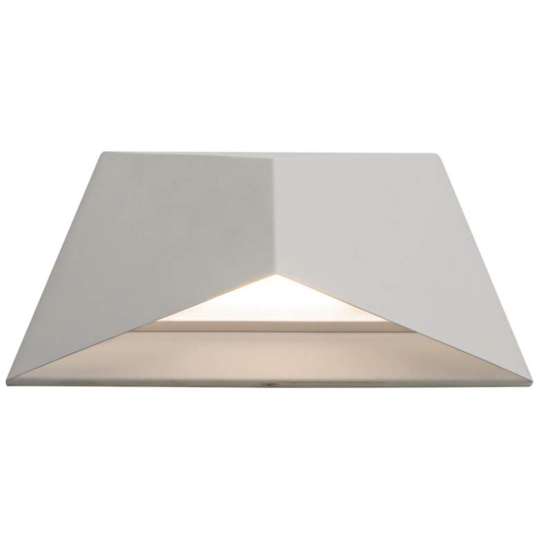 Image 1 Concord 4 1/2" High White Angular LED Outdoor Wall Sconce