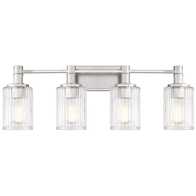 Image 1 Concord 4-Light Bathroom Vanity Light in Silver and Polished Nickel