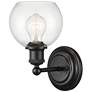 Concord 6" Matte Black Sconce w/ Clear Shade