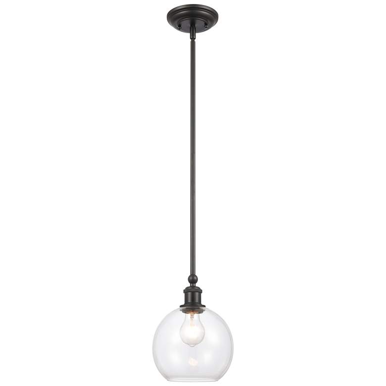 Image 1 Concord 8" Matte Black Mini Pendant w/ Clear Shade