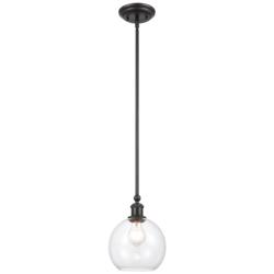 Concord 8" Matte Black Mini Pendant w/ Clear Shade