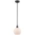Concord 8" Matte Black Mini Pendant w/ Matte White Shade