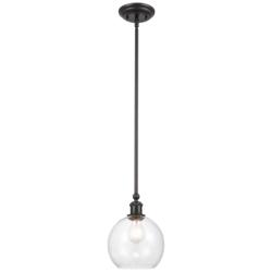 Concord 8" Matte Black Mini Pendant w/ Seedy Shade