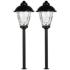 Concord Black 18" High LED Landscape Path Lights Set of 2