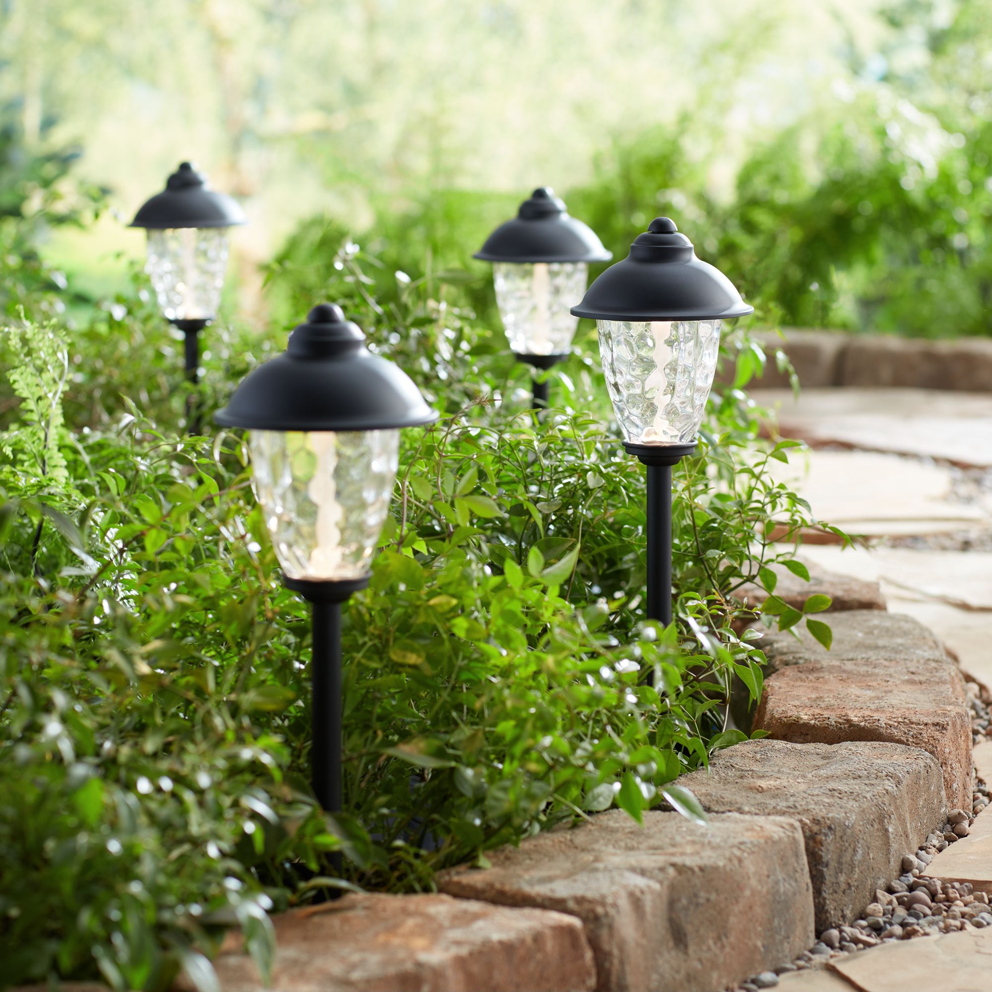 Image 6 Concord Black 8-Piece LED Landscape Path and Flood Light Set more views