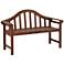 Concorde 53" Wide Dark Natural Acacia Wood Outdoor Bench