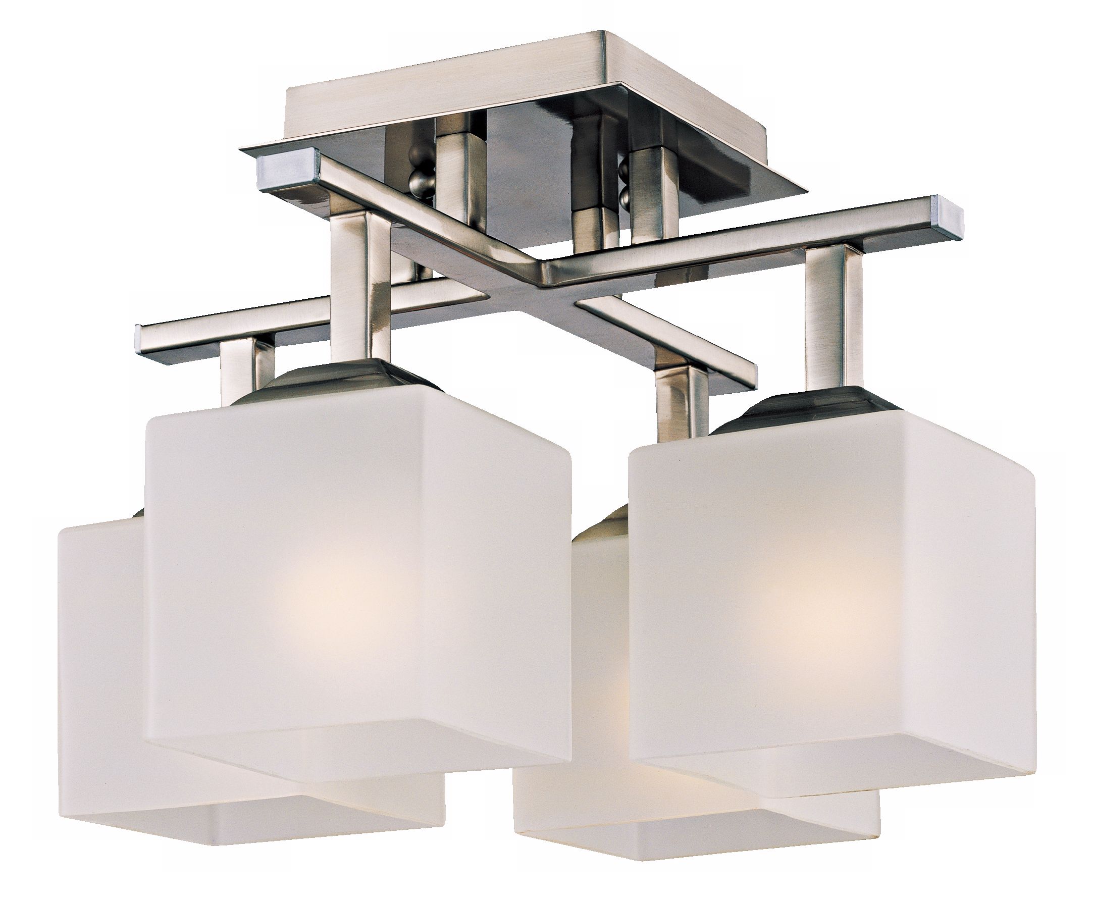 Conde Square 15" Wide Brushed Steel Ceiling Light