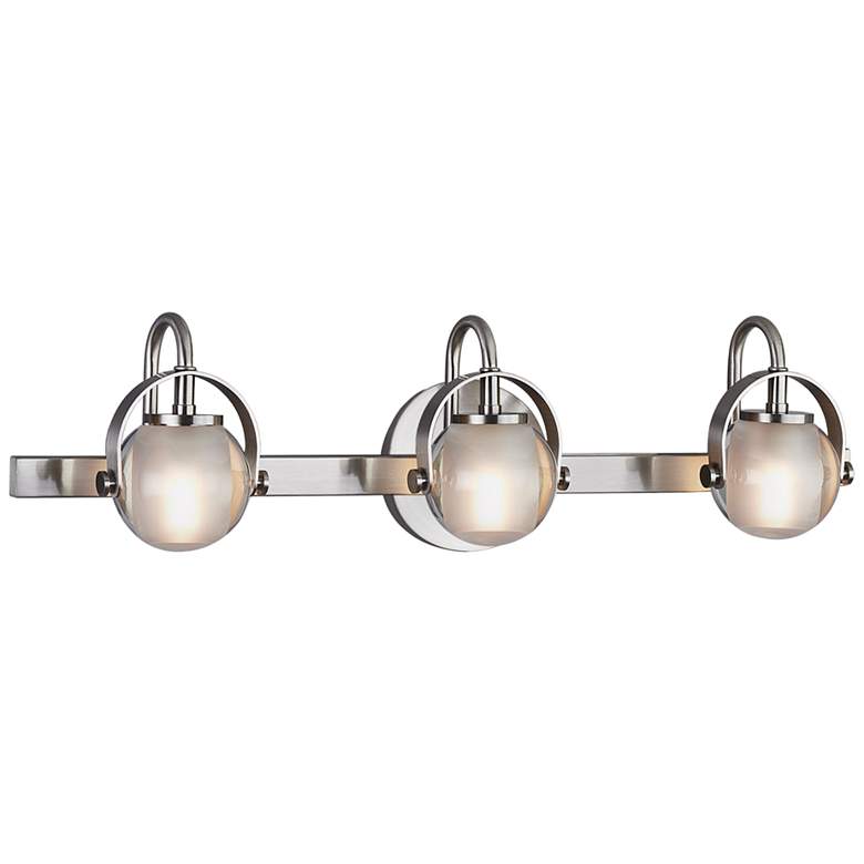 Image 2 Conduit 24" Wide Brushed Nickel 3-Light Bath Light