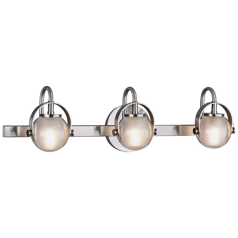 Image 2 Conduit 24 inch Wide Brushed Nickel 3-Light Bath Light