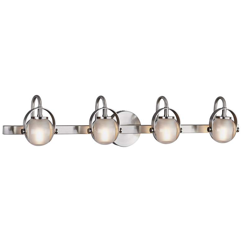 Image 2 Conduit 32 1/2 inch Wide Brushed Nickel 4-Light Bath Light