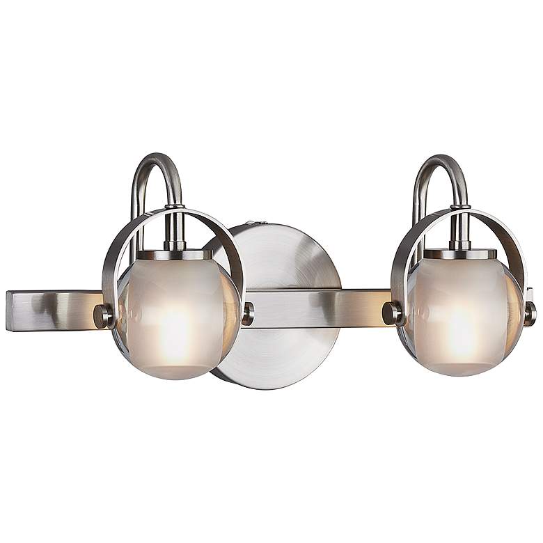 Image 2 Conduit 6 1/2" High Brushed Nickel 2-Light Wall Sconce