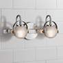 Conduit 6 1/2" High Brushed Nickel 2-Light Wall Sconce