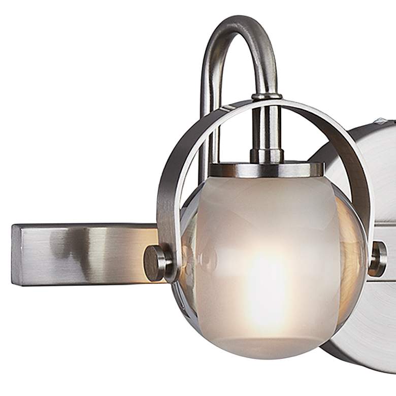 Image 3 Conduit 6 1/2" High Brushed Nickel 2-Light Wall Sconce more views