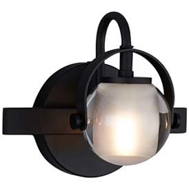 Image1 of Conduit 6 1/2" High Matte Black Metal Wall Sconce