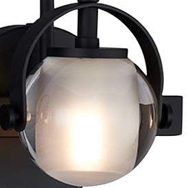 Image2 of Conduit 6 1/2" High Matte Black Metal Wall Sconce more views