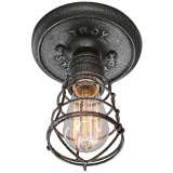 Conduit 8 1/4&quot; High Old Silver Ceiling Light