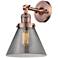 Cone 10 1/2" High Antique Copper Wall Sconce