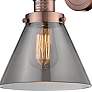 2_Cone 10 1/2" High Antique Copper Wall Sconce more views
