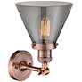 3_Cone 10 1/2" High Antique Copper Wall Sconce more views