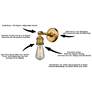 Cone 10 1/2" High Brushed Brass Wall Sconce w/ Smoke Glass